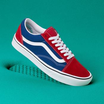 Vans Two-tone Comfycush Old Skool - Naisten Tennarit - Punainen/Sininen